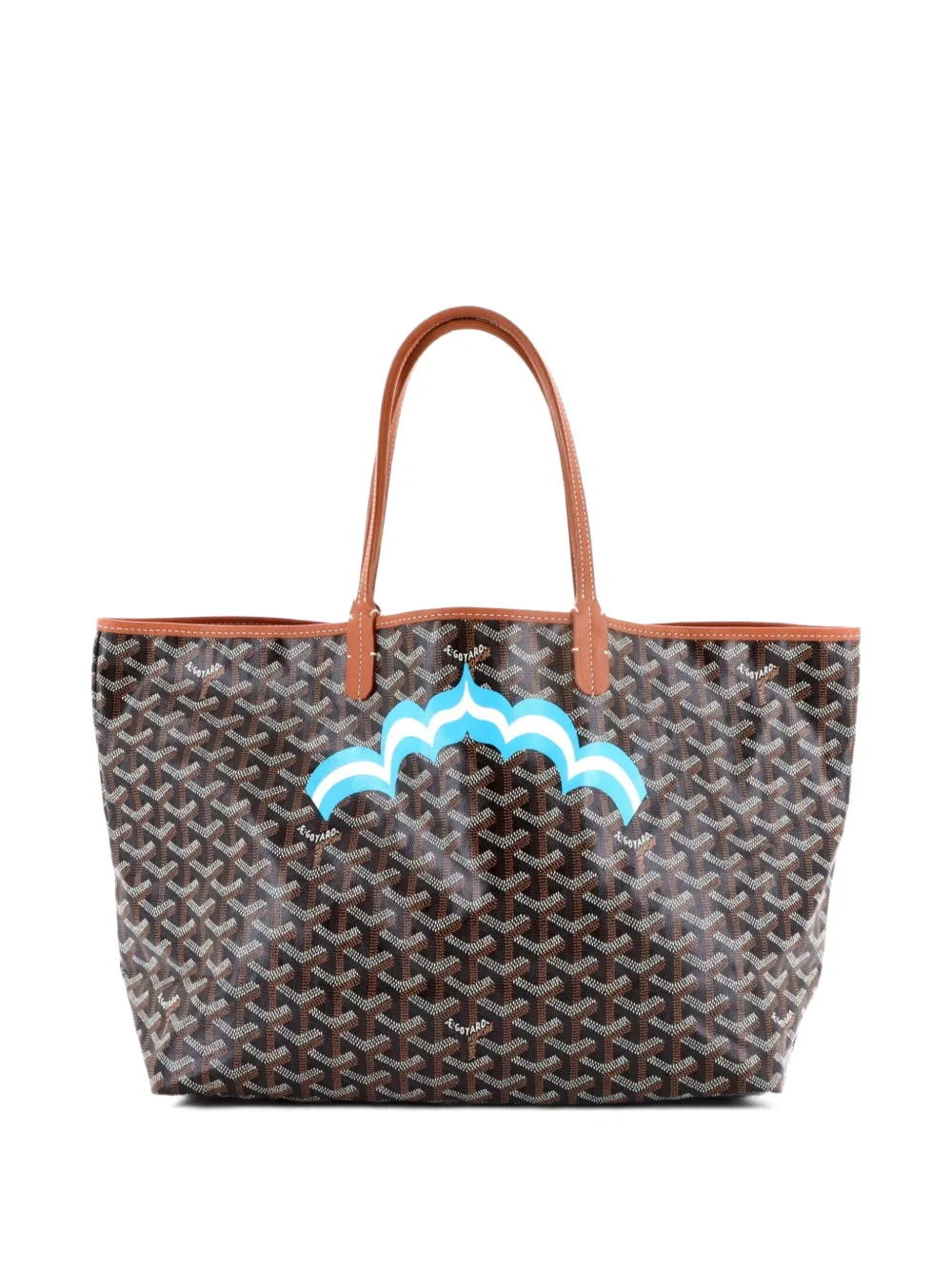Goyard Pre-Owned Borsa tote Saint Louis PM in tela cerata con stampa - Marrone
