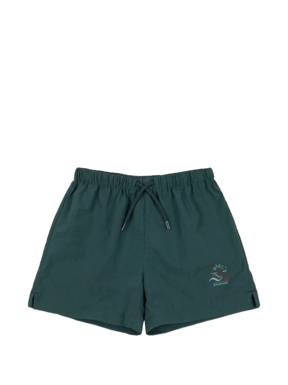 Konges Sløjd Kids' Logo-print Drawstring Shorts In Green
