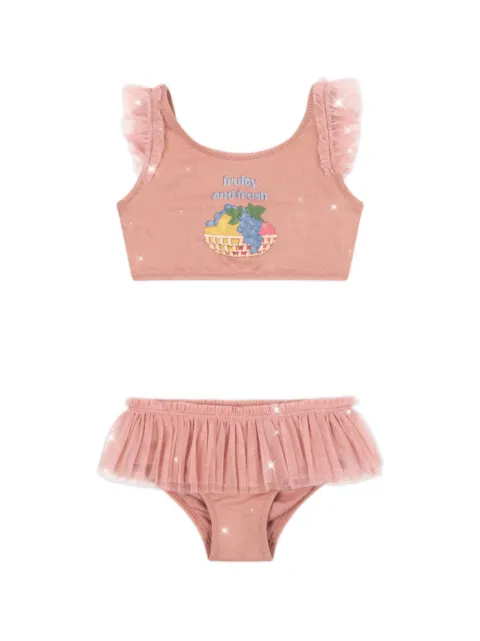 Konges Sløjd glitter-effect ruffled underwear
