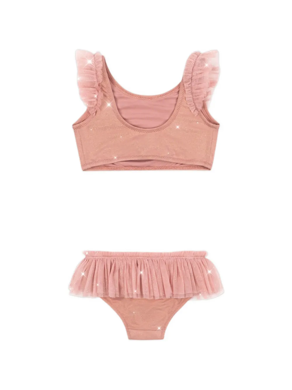 Konges Sløjd Amandine bikini met glitter en ruches Roze