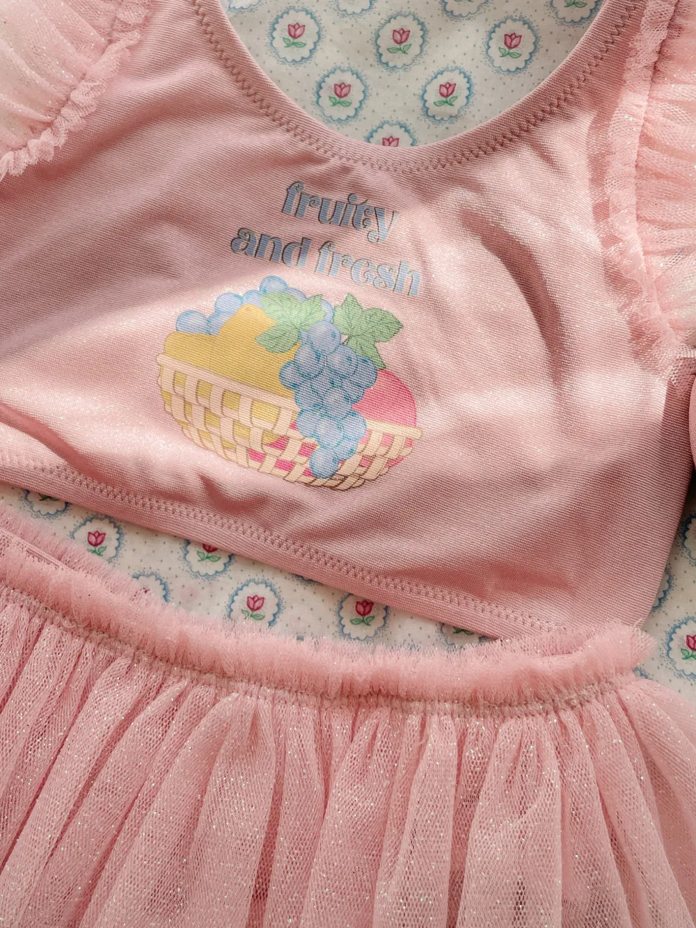 Konges Sløjd Amandine bikini met glitter en ruches Roze