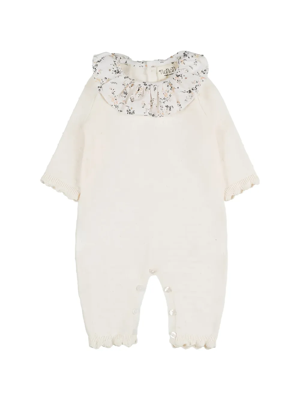 NANAN floral-details button-fastening pyjama - Bianco