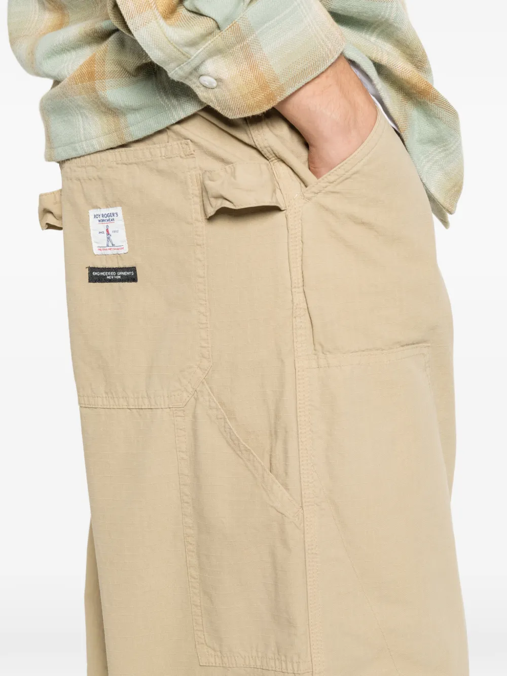 Roy Rogers Broek met opgestikte zak Beige