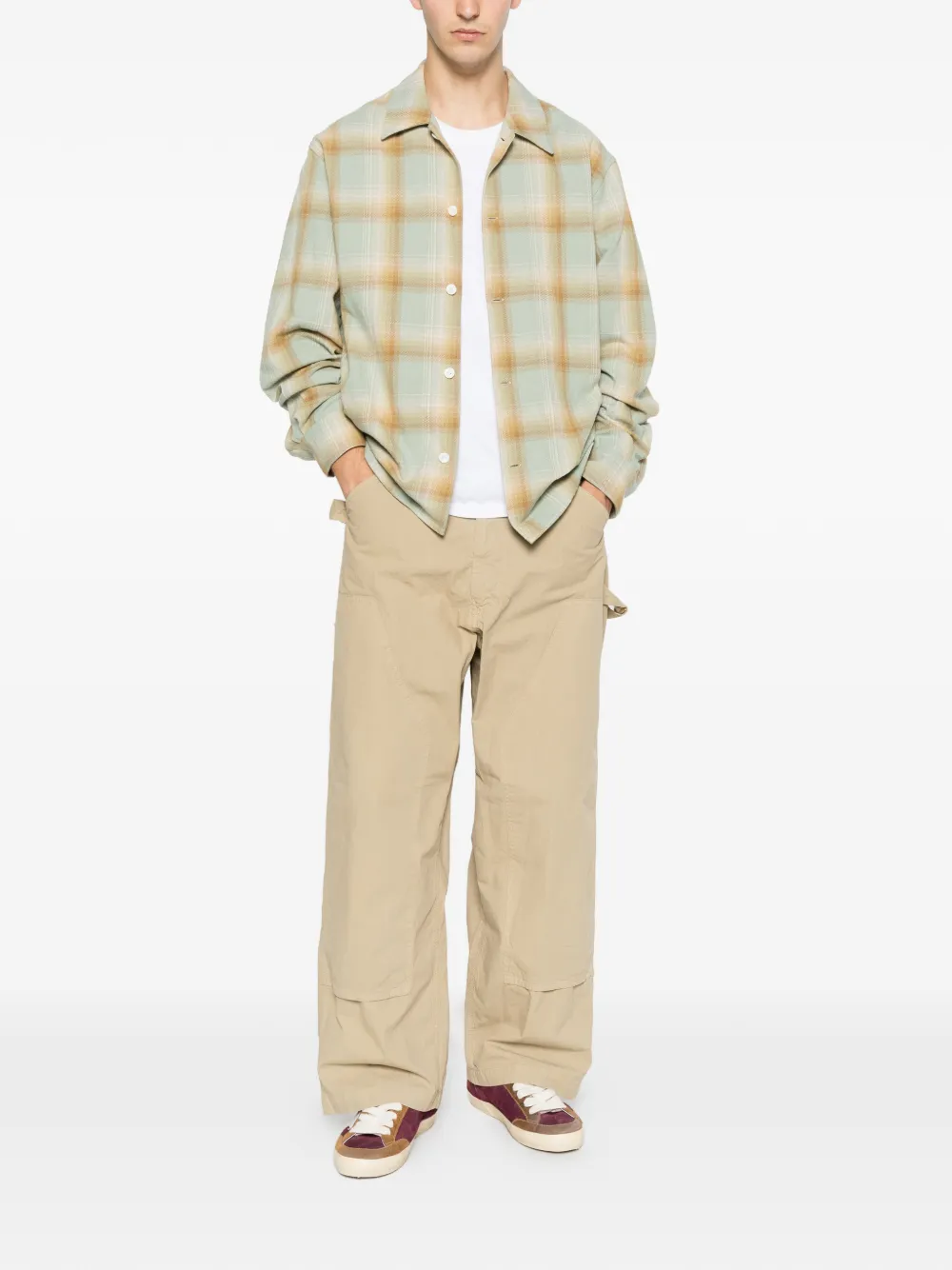 Roy Rogers Broek met opgestikte zak Beige
