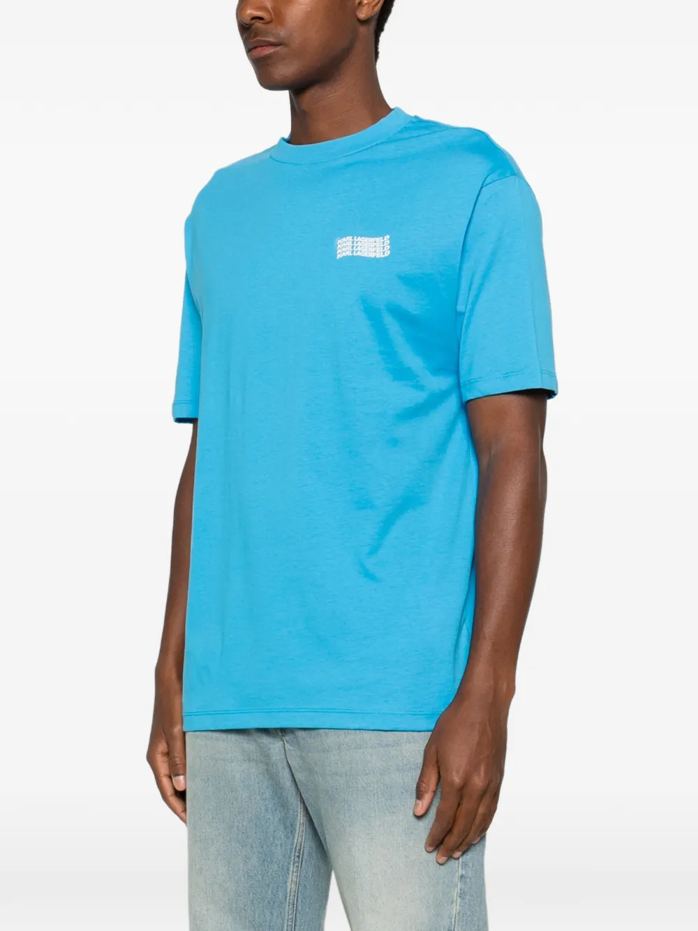 Karl Lagerfeld T-shirt met logoprint Blauw