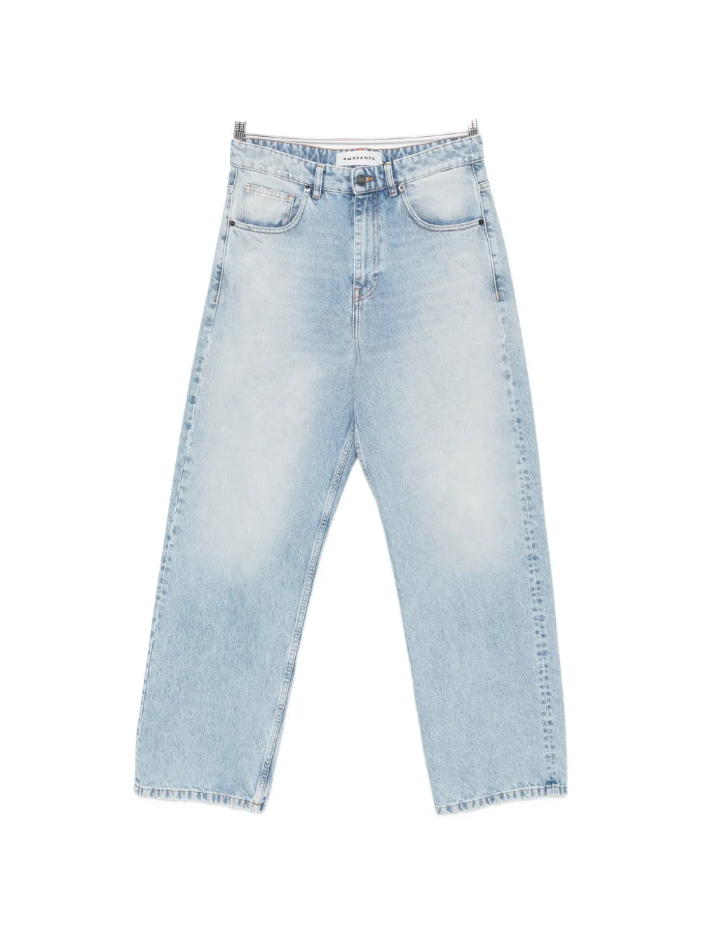 AMARÁNTO faded-effect wide-leg jeans - Blu