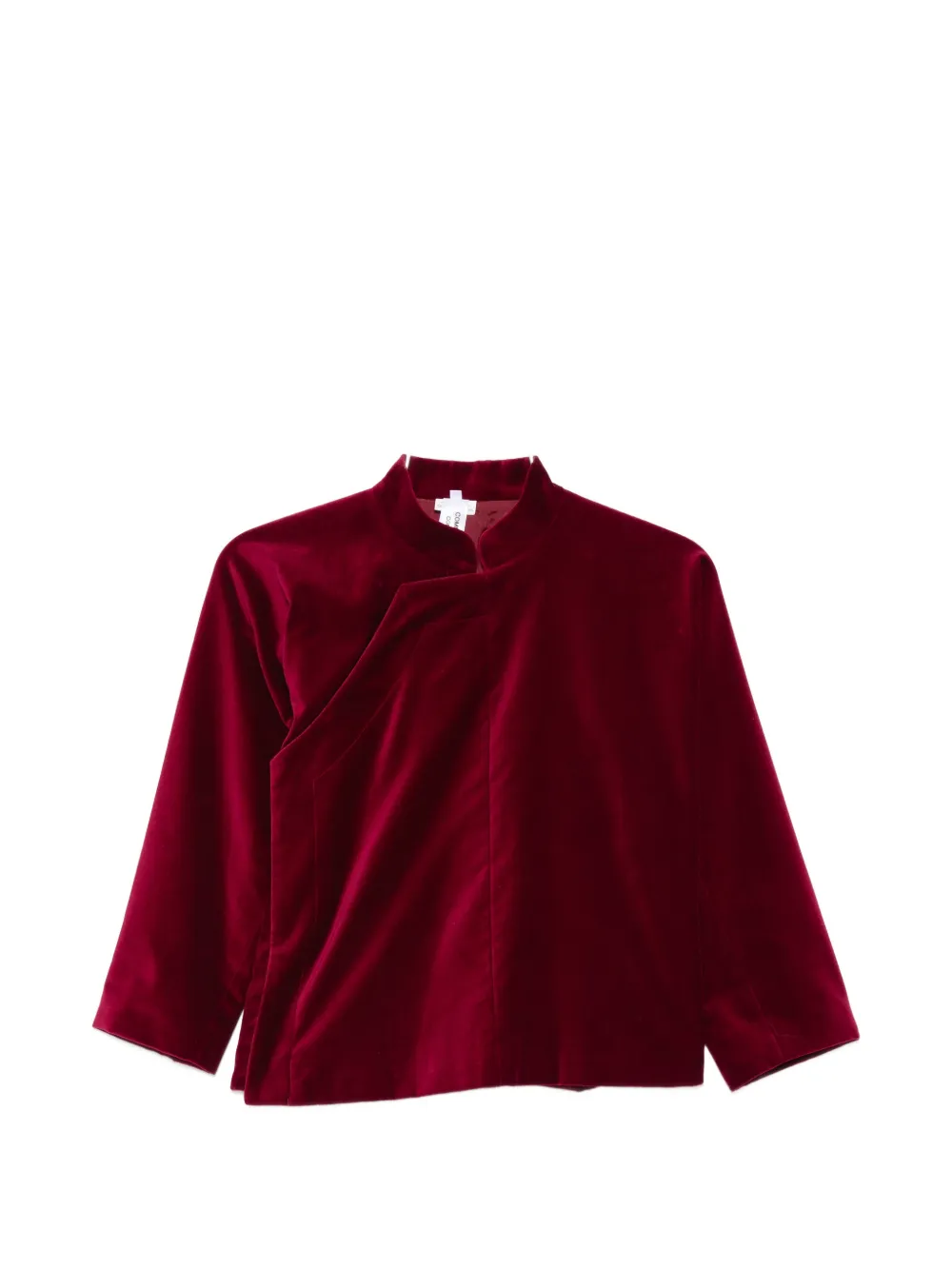 Comme Des Garçons Comme Des Garçons velvet cropped jacket - Rosso