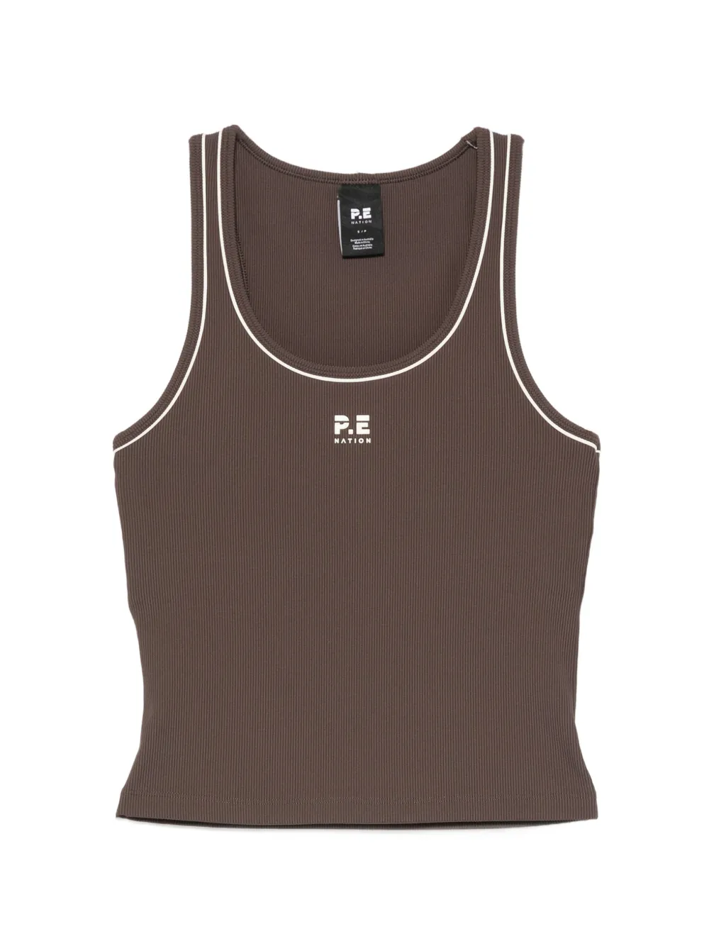 P.E Nation Geripptes Nexus Tanktop - Braun