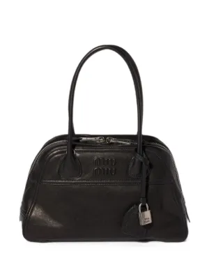 Miu Miu Medium nappa-leather Tote Bag | Black | FARFETCH