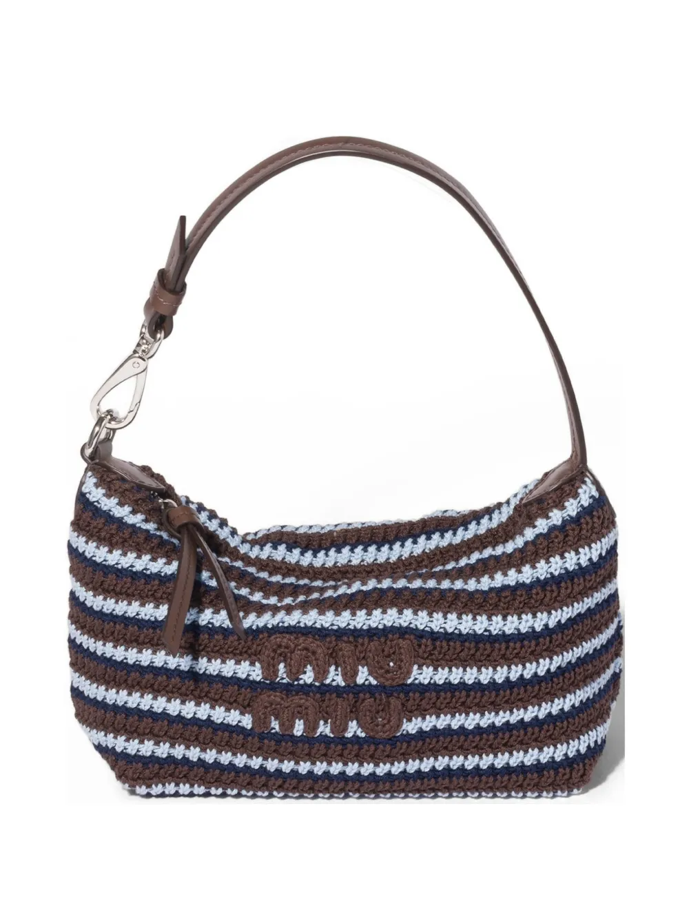 Miu Miu crochet pouch - Marrone