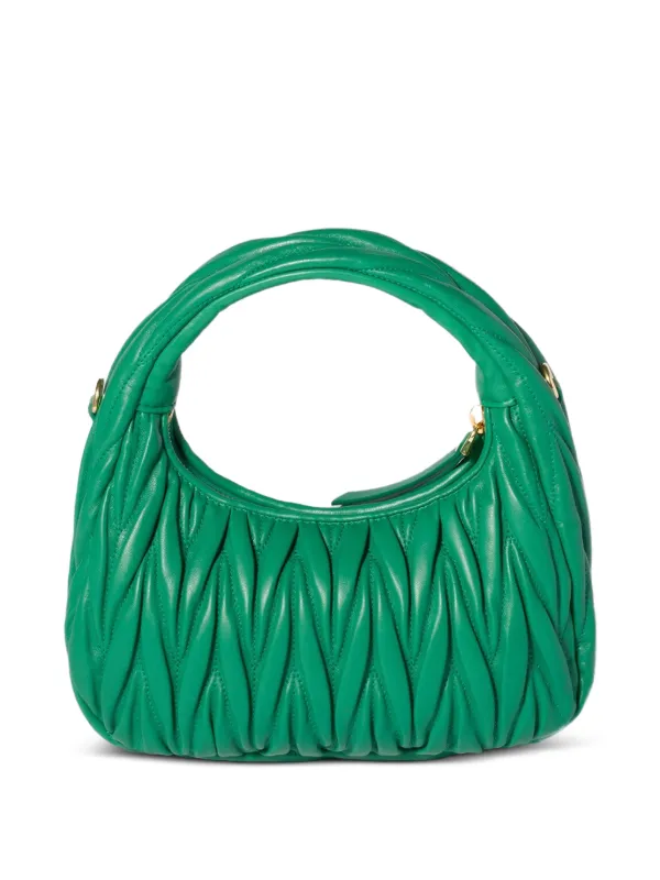 Miu Miu Wander マテラッセ ナッパレザーバッグ | グリーン | FARFETCH JP
