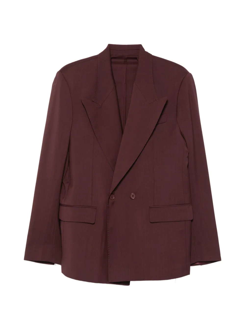 MARSEM double-breasted peak-lapel suit - Marrone