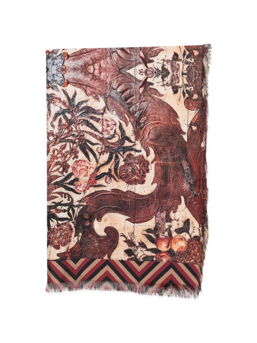 Pierre-Louis Mascia Aloeuw floral-print scarf - Marrone