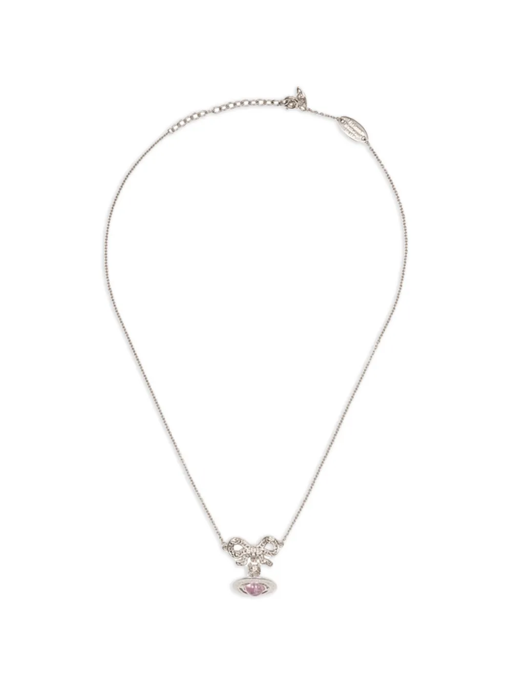 Vivienne Westwood Collana Octavie con fiocco - Argento