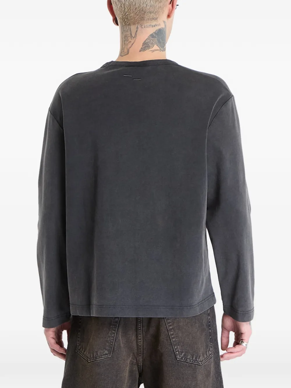 Filling Pieces Boxy T-shirt met lange mouwen Zwart