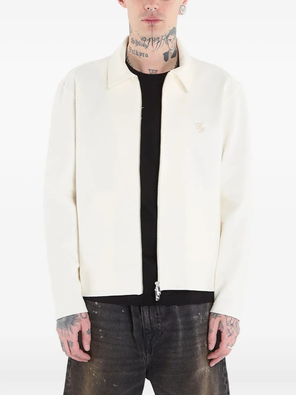 Filling Pieces Coach logo zip-up jacket - Nude