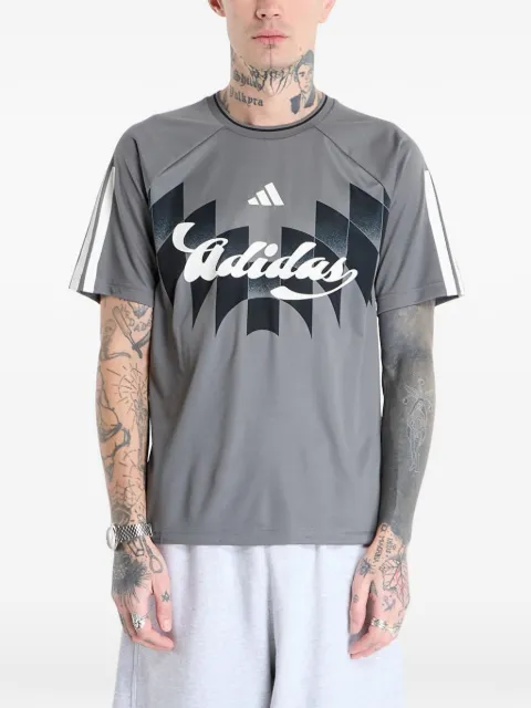 adidas T-shirt con logo a righe