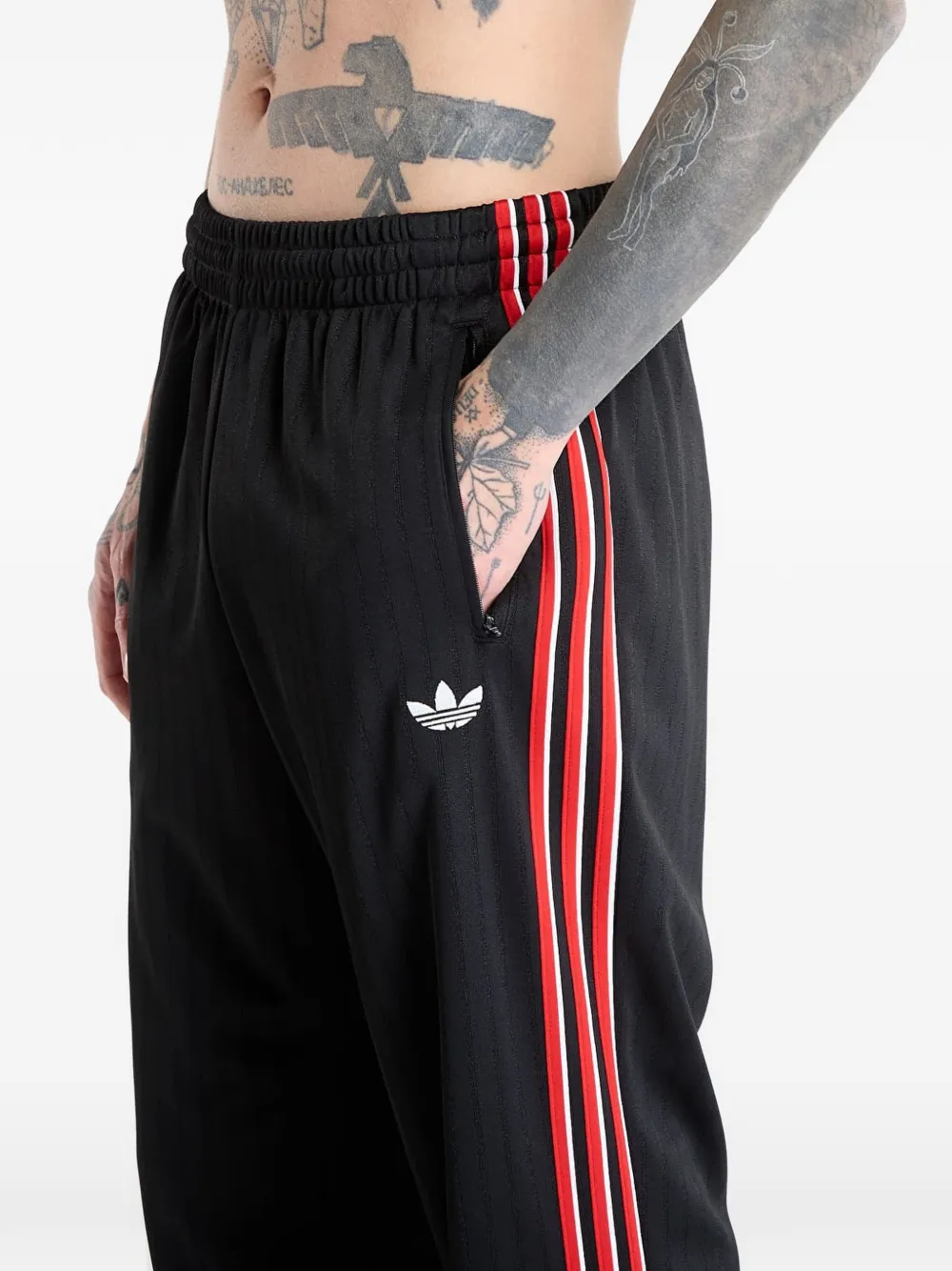 adidas Firebird trainingsbroek met krijtstreep Zwart