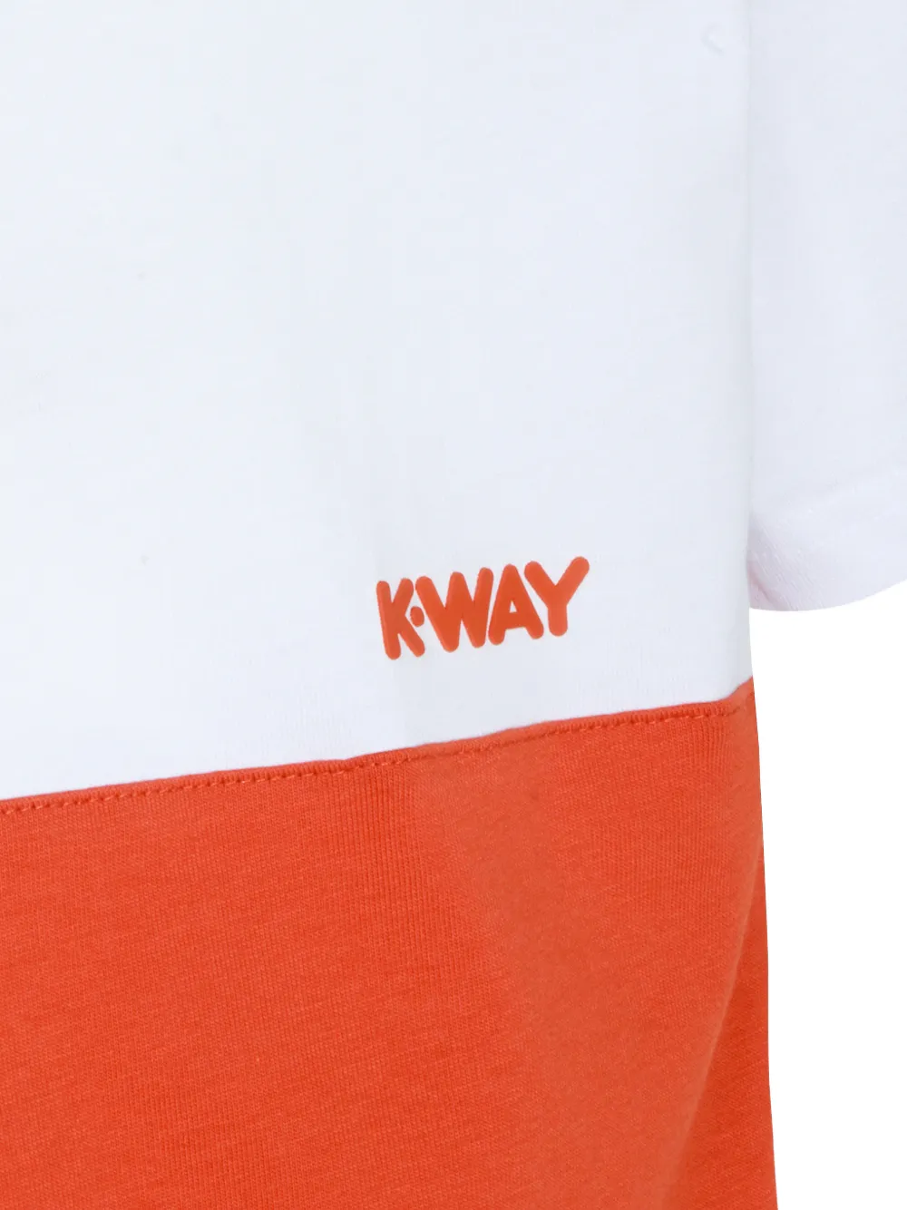 K-Way T-shirt met colourblocking Wit