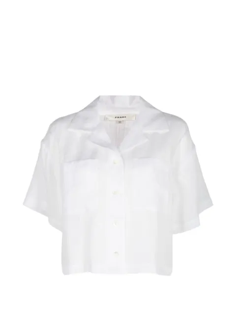 FRAME pocket-detail cropped shirt