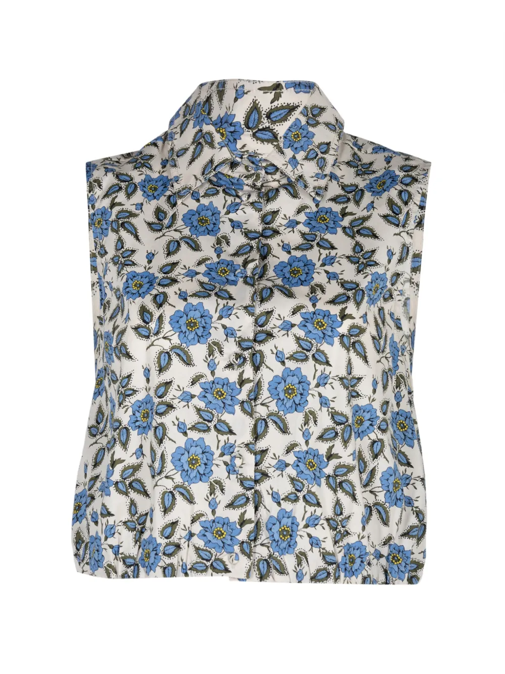 Derek Lam 10 Crosby Faee floral-print sleeveless shirt - Toni neutri