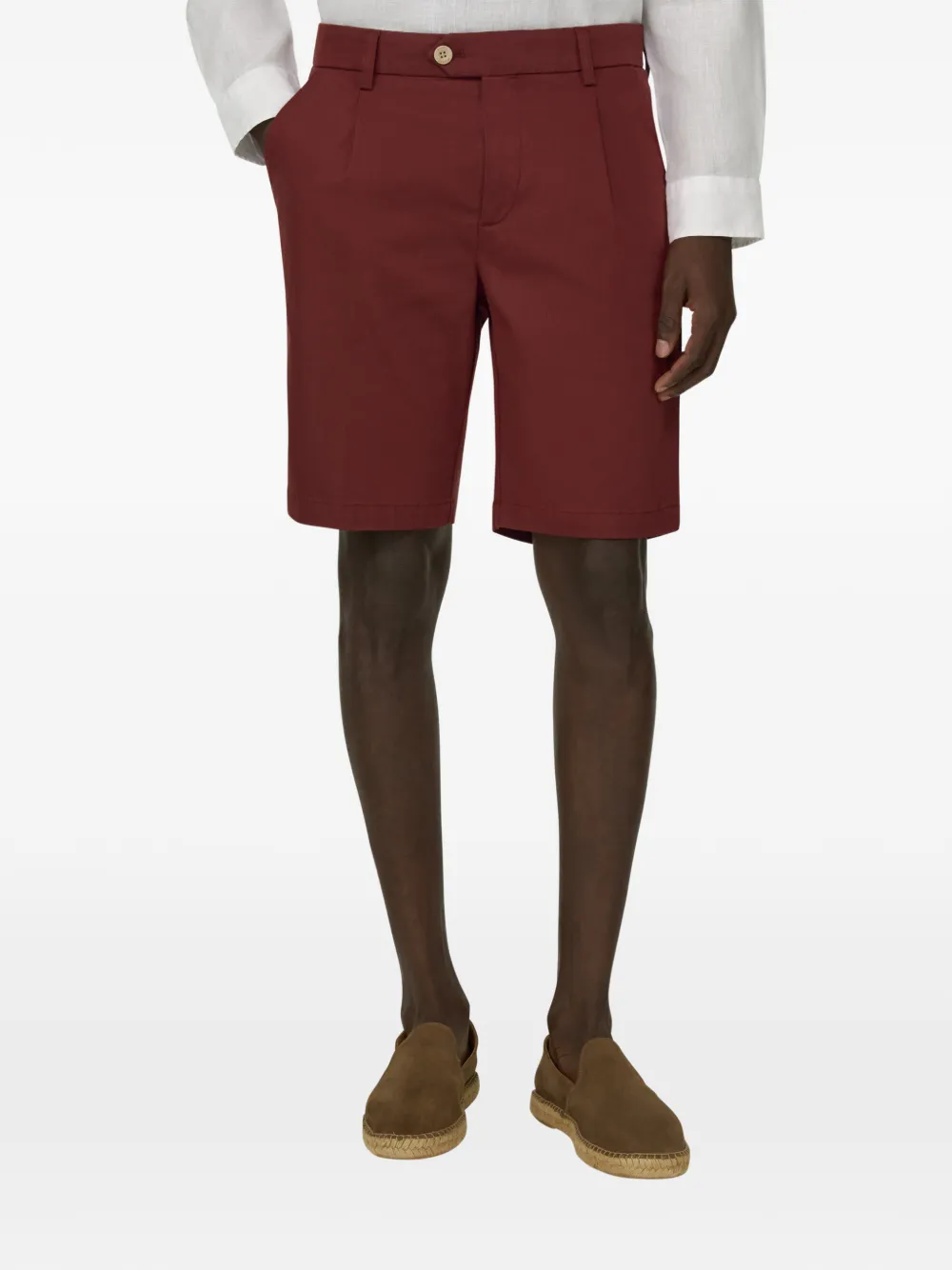 Boggi Milano Shorts met detail Rood