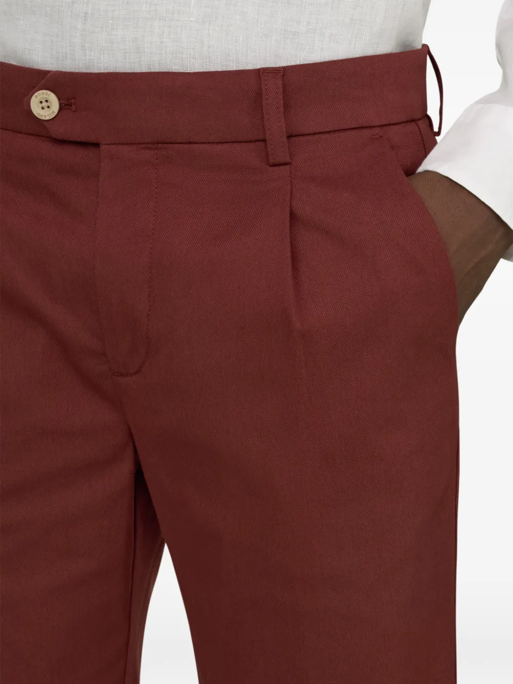 Boggi Milano Shorts met detail Rood