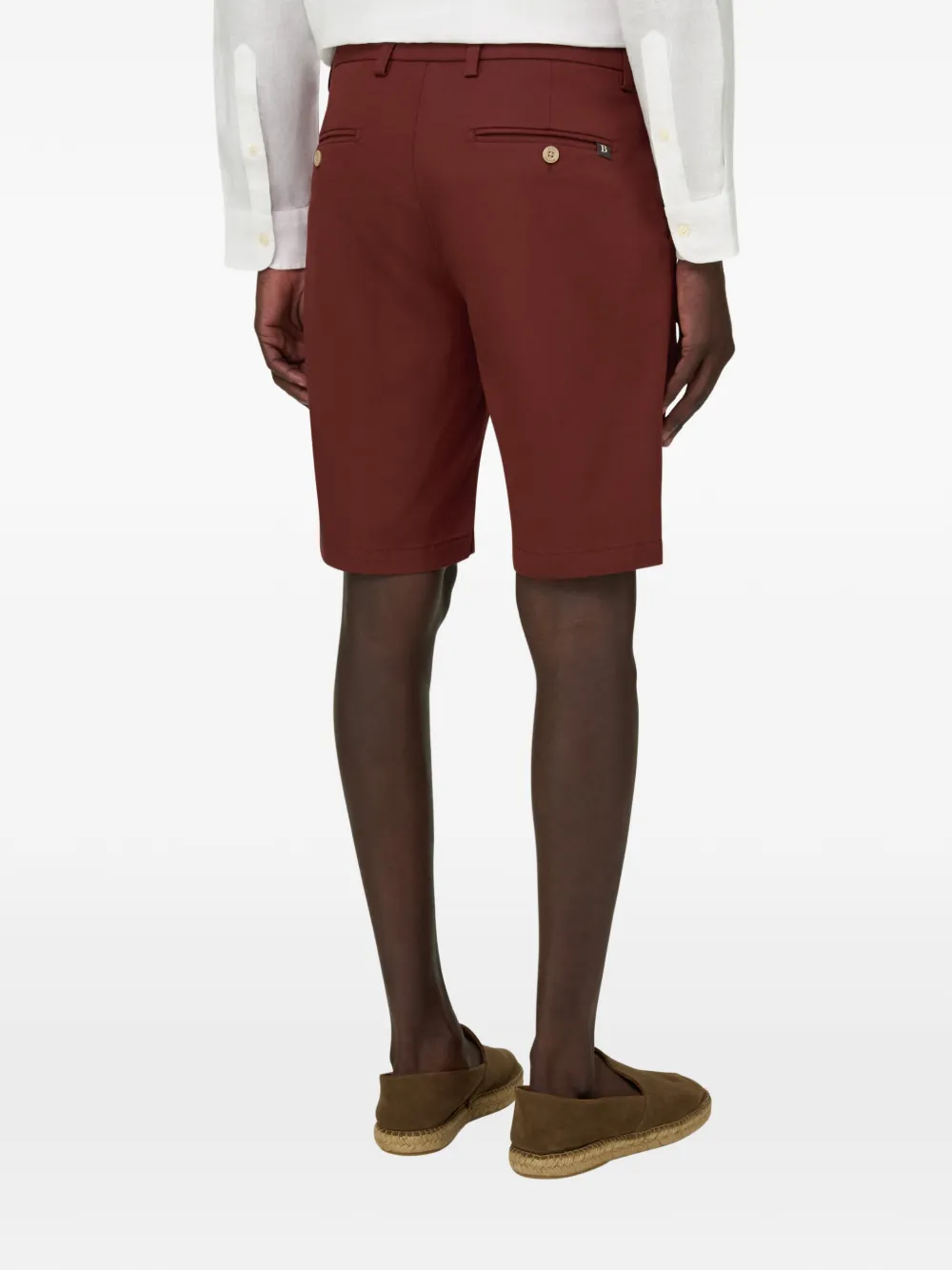 Boggi Milano Shorts met detail Rood
