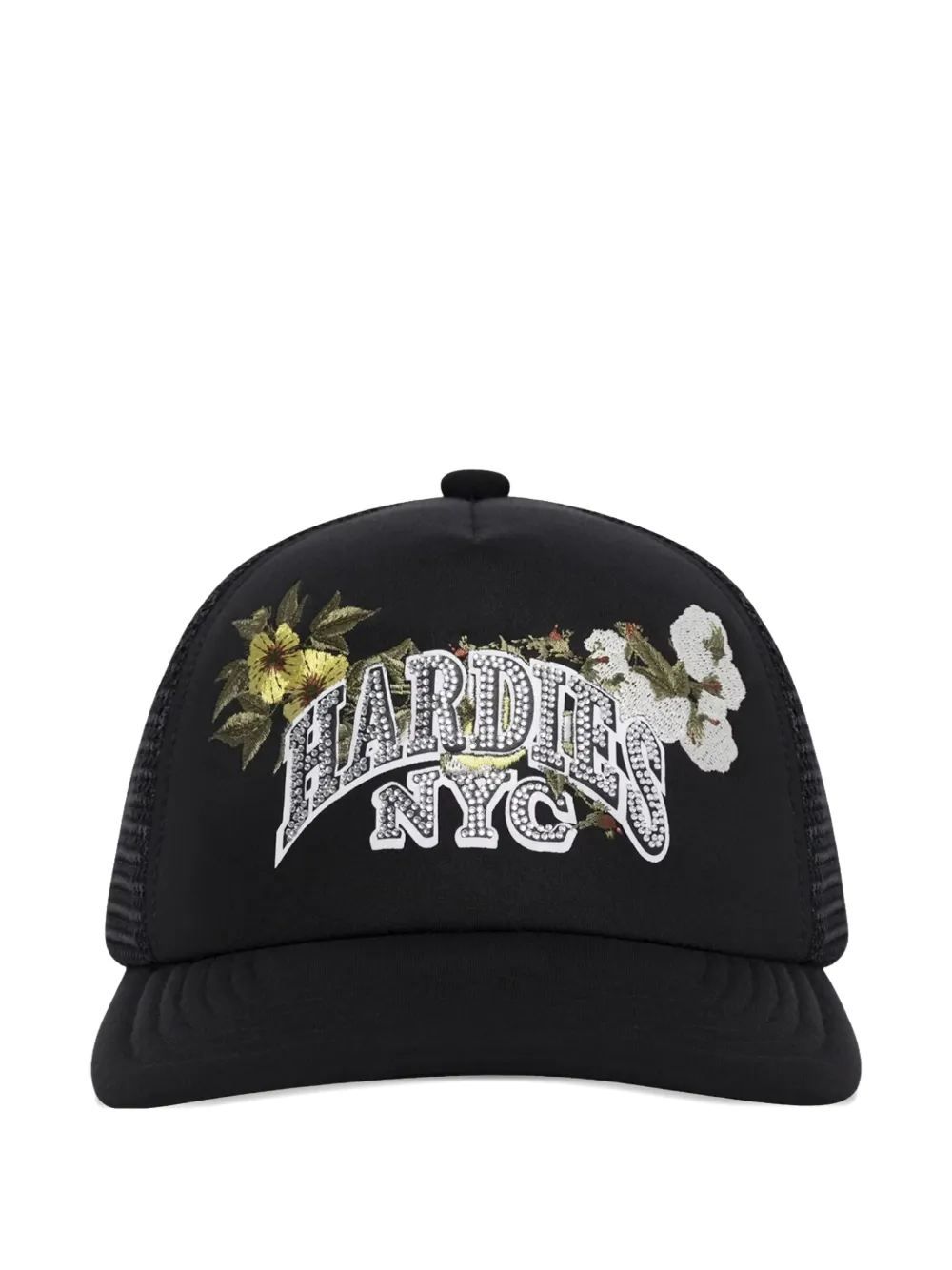 Denim Tears x Hardies NYC floral-embroidered trucker cap - Nero
