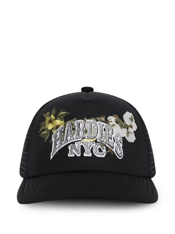 Denim Tears x Hardies NYC フローラル トラッカーキャップ | ブラック