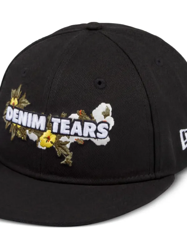 Denim Tears×New Era ADG 59FIFTY キャップ Denim Tears x New Era 9fifty フローラル キャップ | ブラック