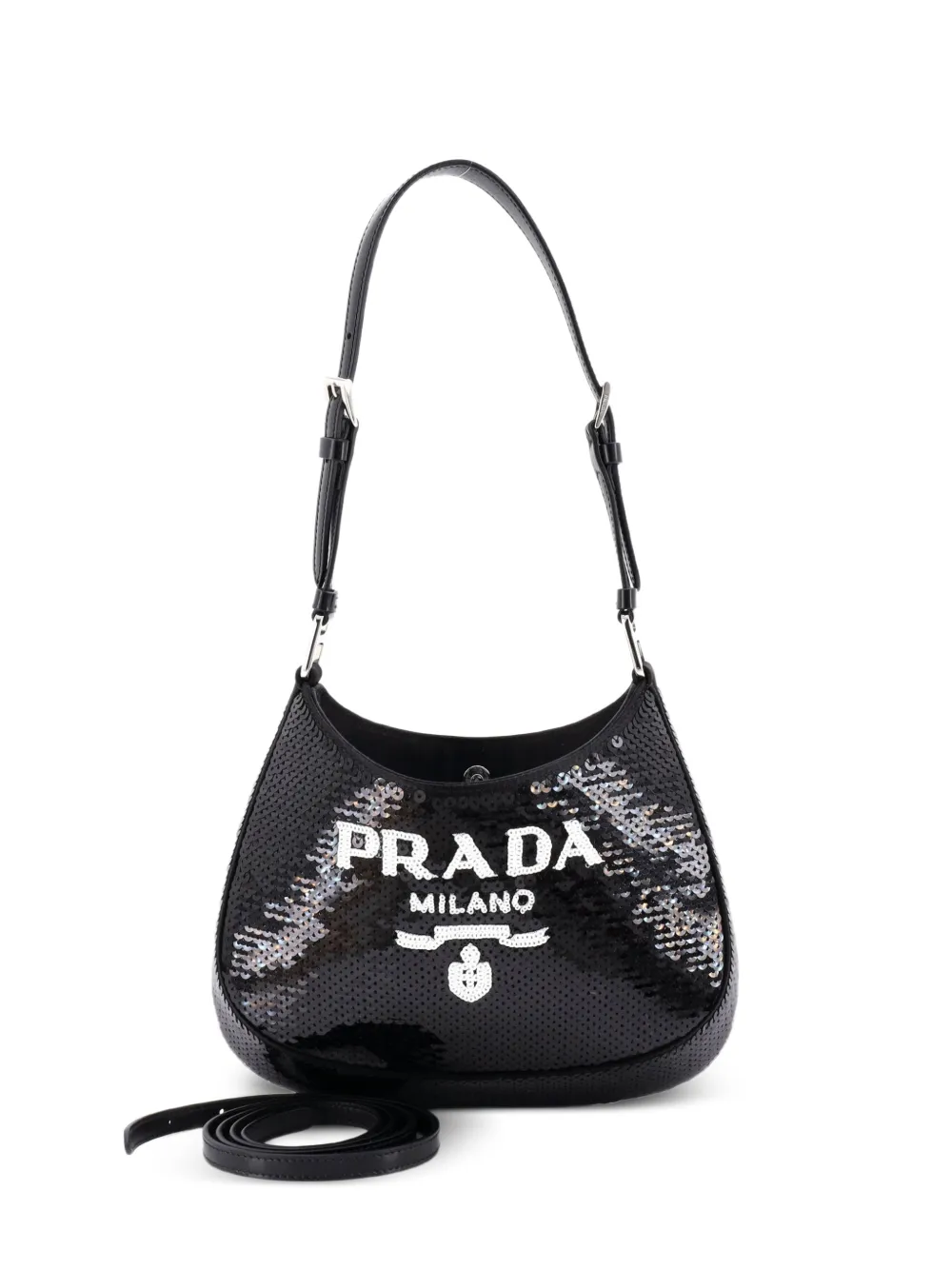 Prada Pre-Owned Borsa a spalla Cleo piccola con paillettes - Nero