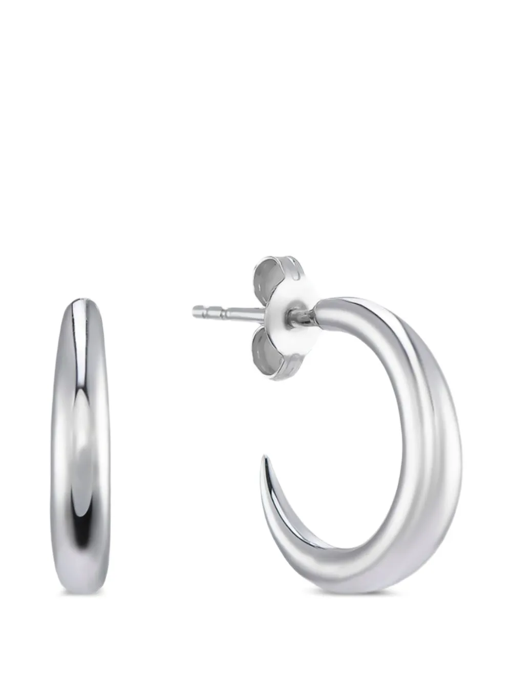 AUREE JEWELLERY Alta crescent-shaped hoop earrings - Argento
