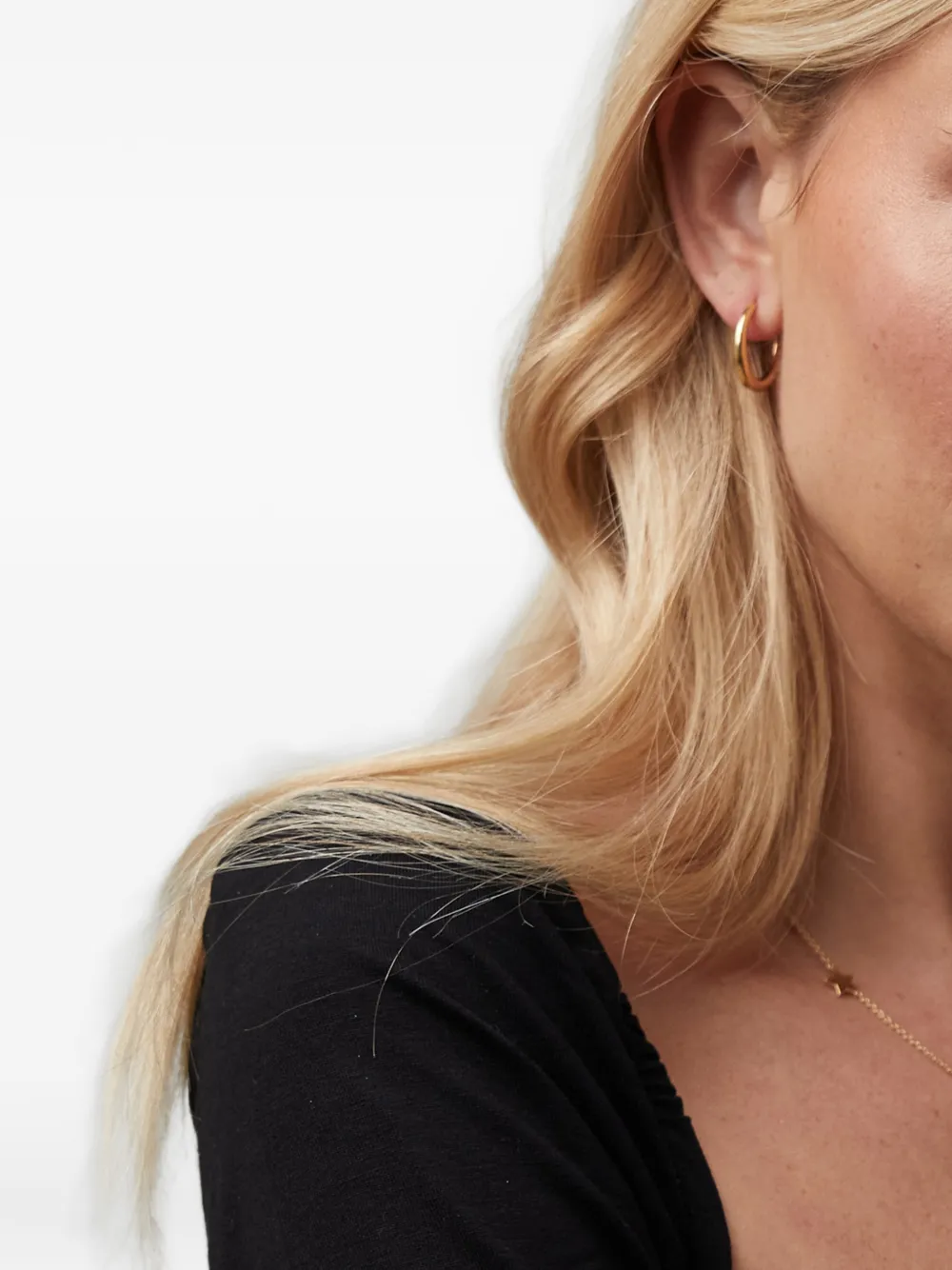 AUREE JEWELLERY Alta crescent-shaped hoop earrings - Oro