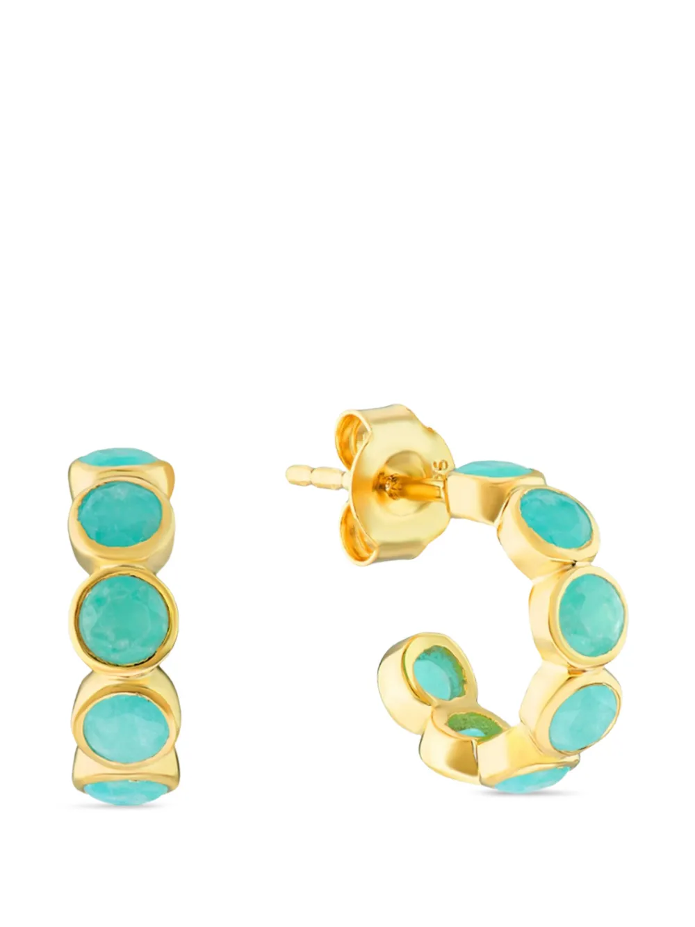 AUREE JEWELLERY Ortigia amazonite hoop earrings - Oro