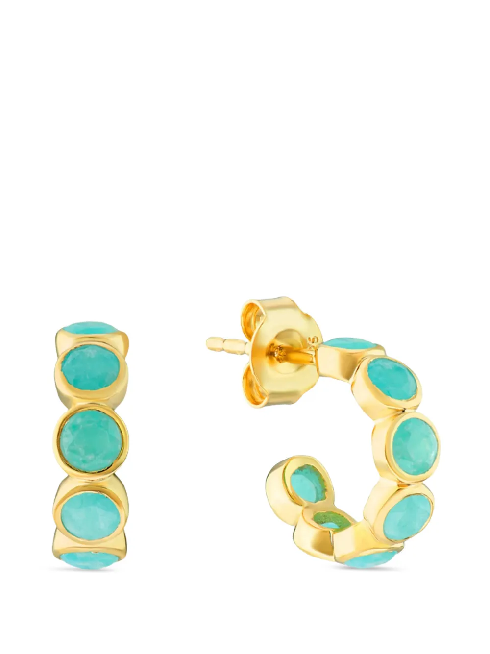 AUREE JEWELLERY Ortigia amazonite hoop earrings - Oro
