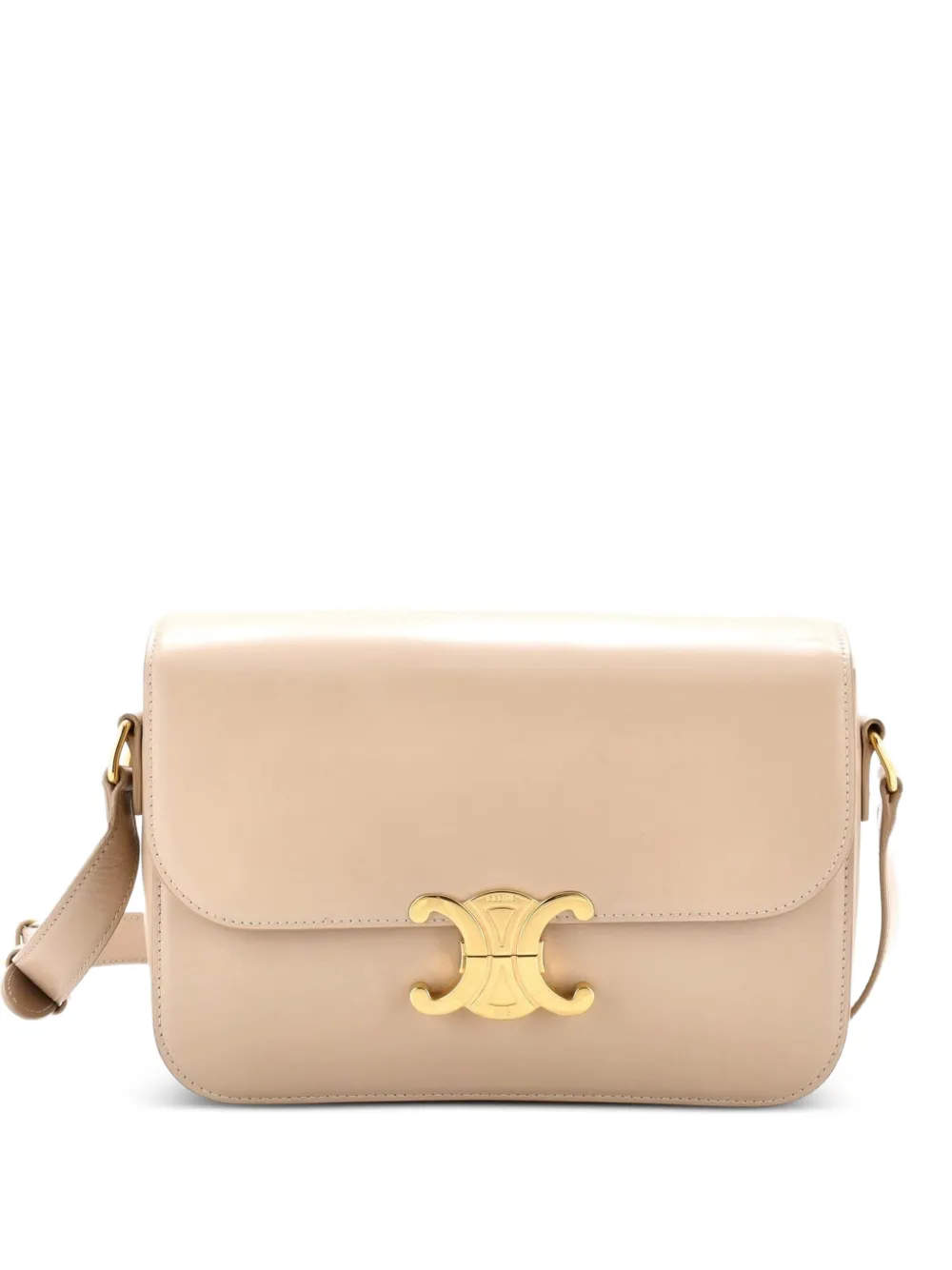 Celine Pre-Owned Triomphe Shoulder Bag Smooth Calfskin Medium crossbody bag - Oro