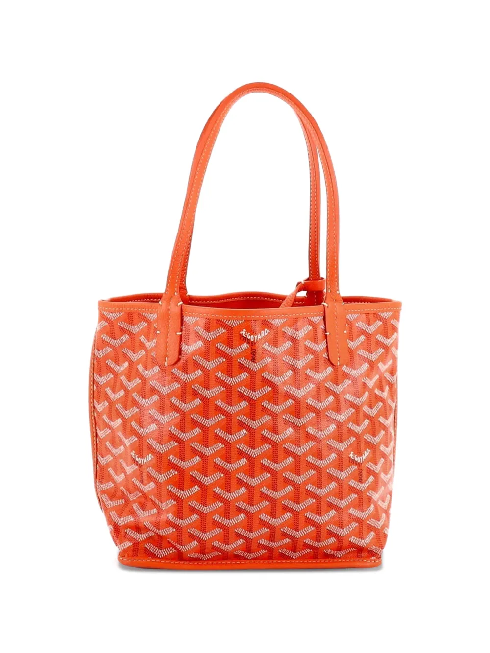 Goyard Pre-Owned Borsa a tracolla Anjou mini reversibile in tela cerata - Arancione