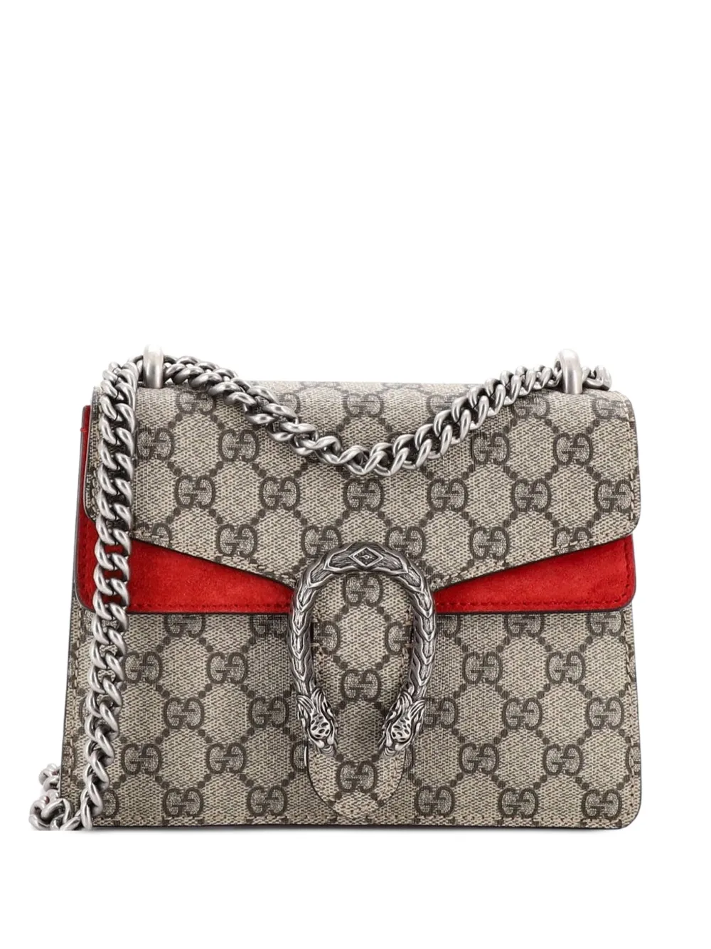 Gucci Pre-Owned Dionysus Bag GG Coated Canvas Mini crossbody bag - Rosso