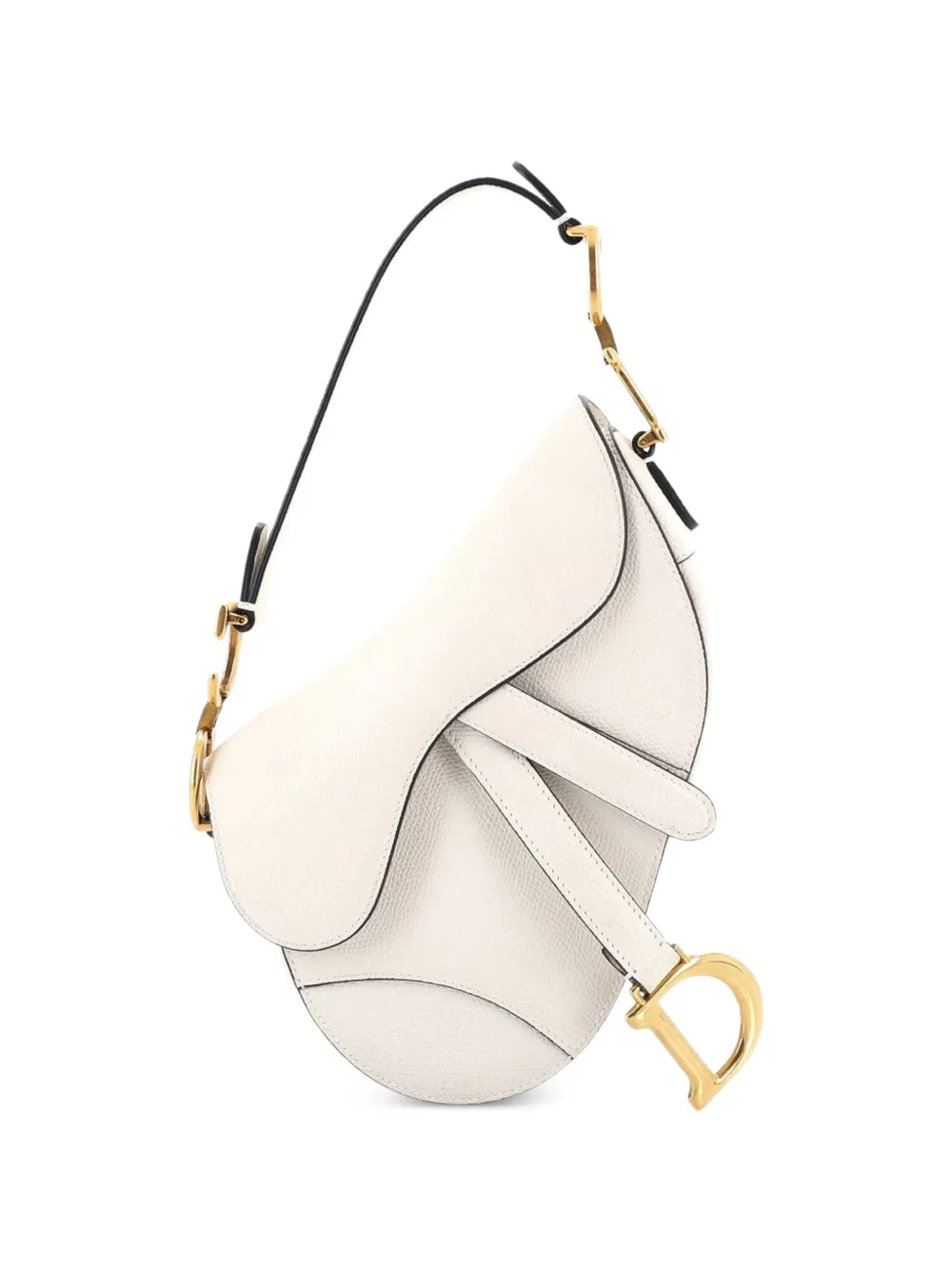 Christian Dior Pre-Owned Saddle Handbag Leather Mini shoulder bag - Bianco