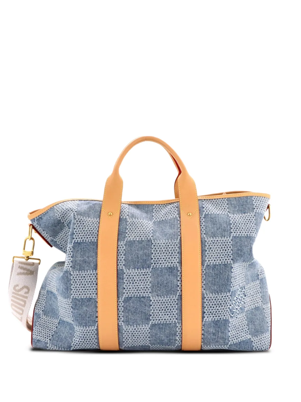 Louis Vuitton Pre-Owned Weekend NM Damier 3D Jeans-Tote Bag - Blau