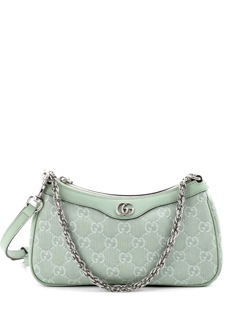 Gucci Pre-Owned Ophidia Zip Pochette GG Denim Small shoulder bag - Verde