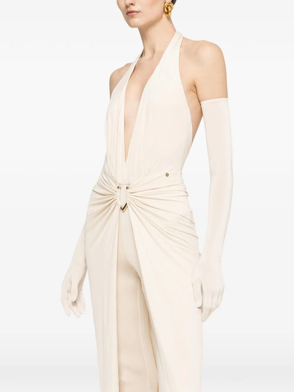 NISSA Gelaagde jumpsuit met open rug Wit
