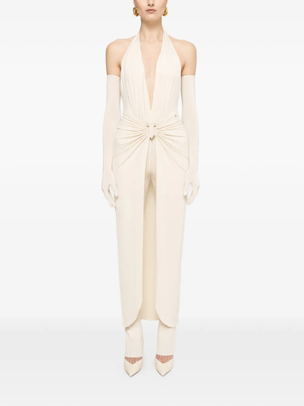 NISSA Gelaagde jumpsuit met open rug Wit