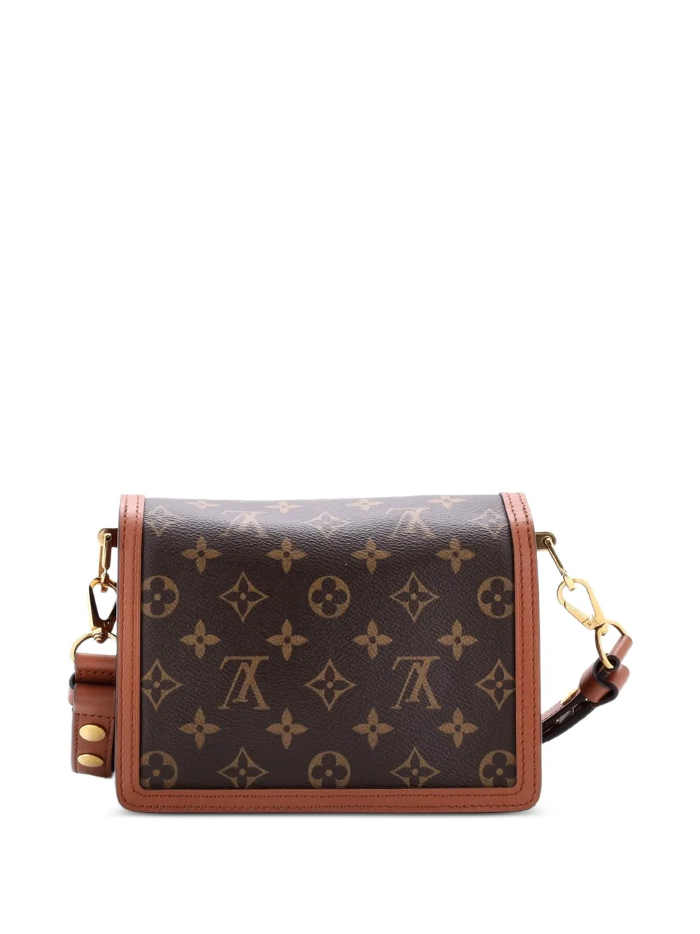  Louis Vuitton Pre-owned Borsa A Spalla Dauphine Mini In Tela Reverse Monogram Con Tracolla - Marrone 