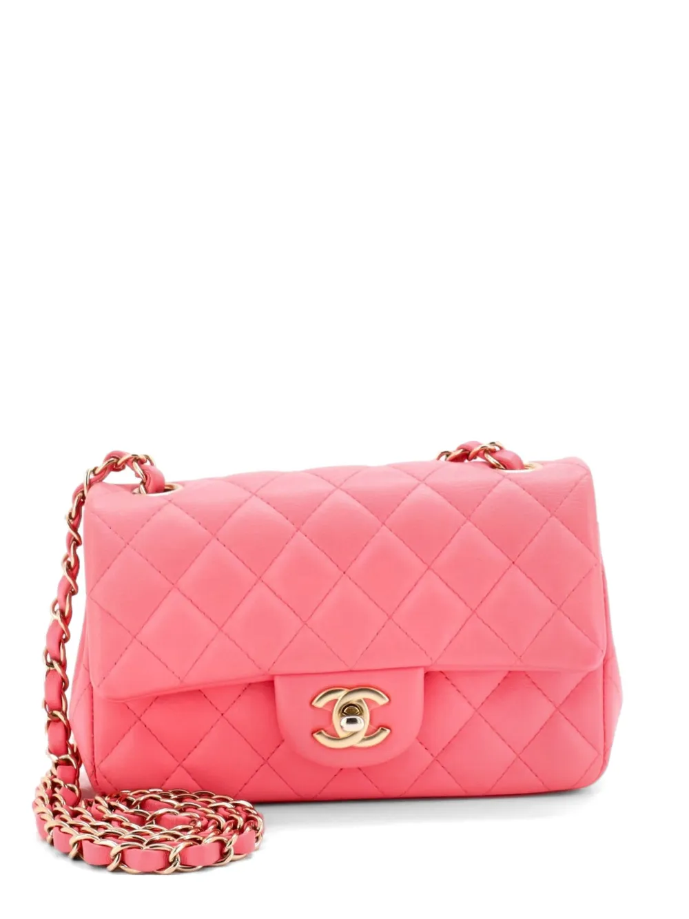 CHANEL Pre-Owned Classic Single Flap Bag Quilted Lambskin Mini crossbody bag - Rosa