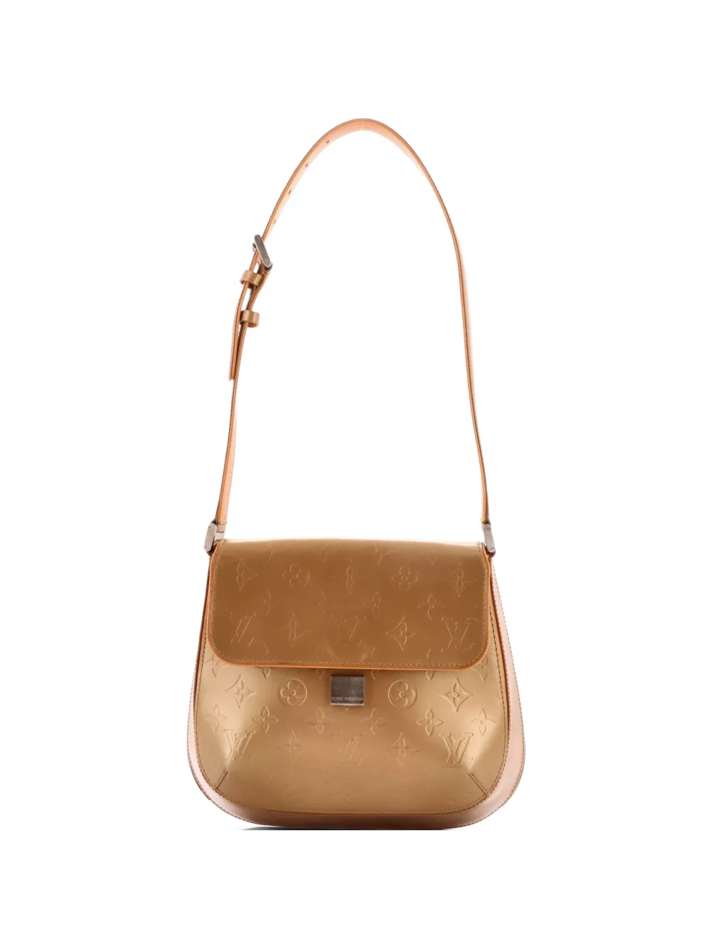 Pre-owned Louis Vuitton Mat Webster Street Handbag Monogram Vernis Shoulder Bag In Gold