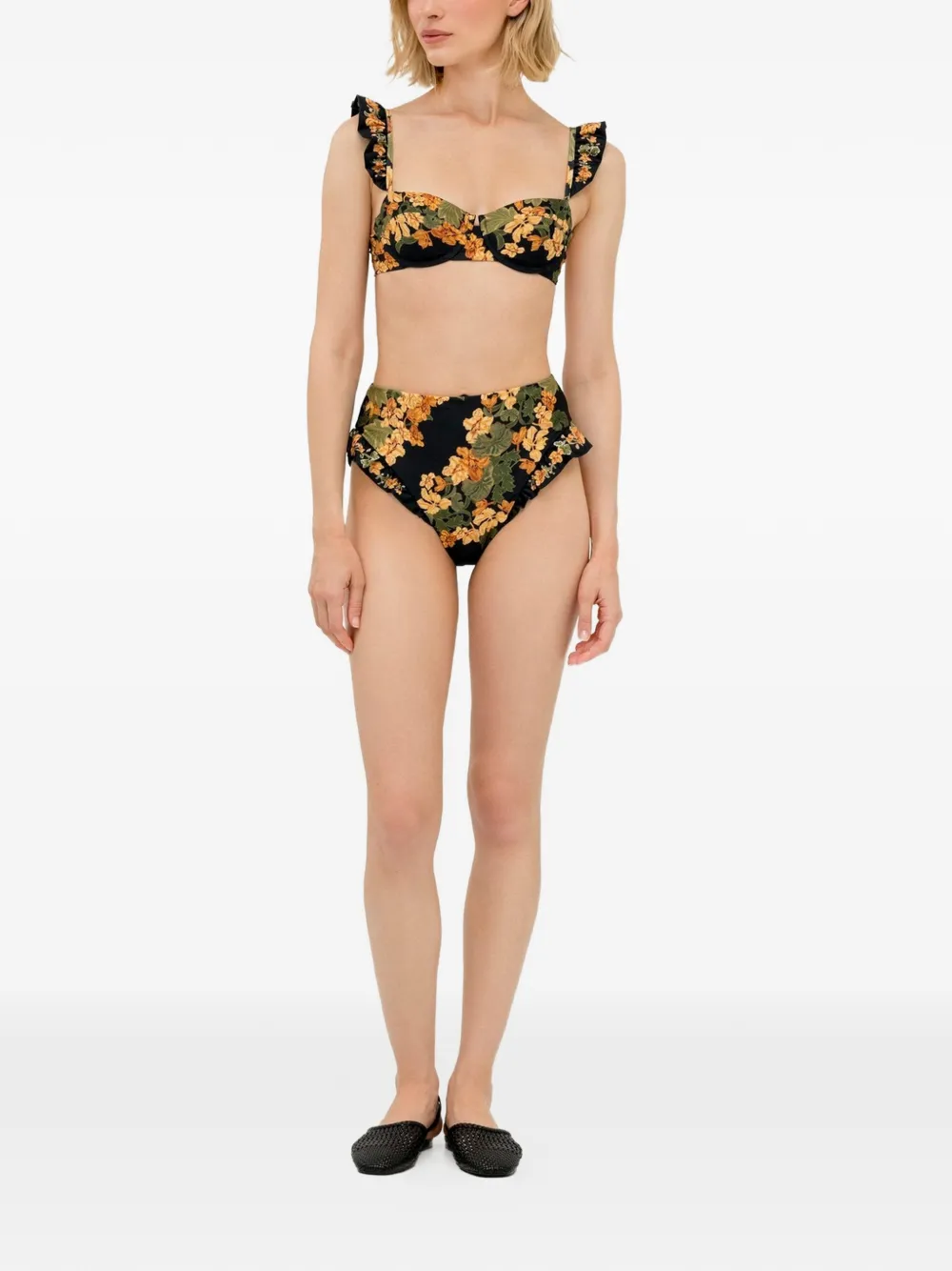 Agua By Agua Bendita Kiwi Cordillera bikinitop Zwart