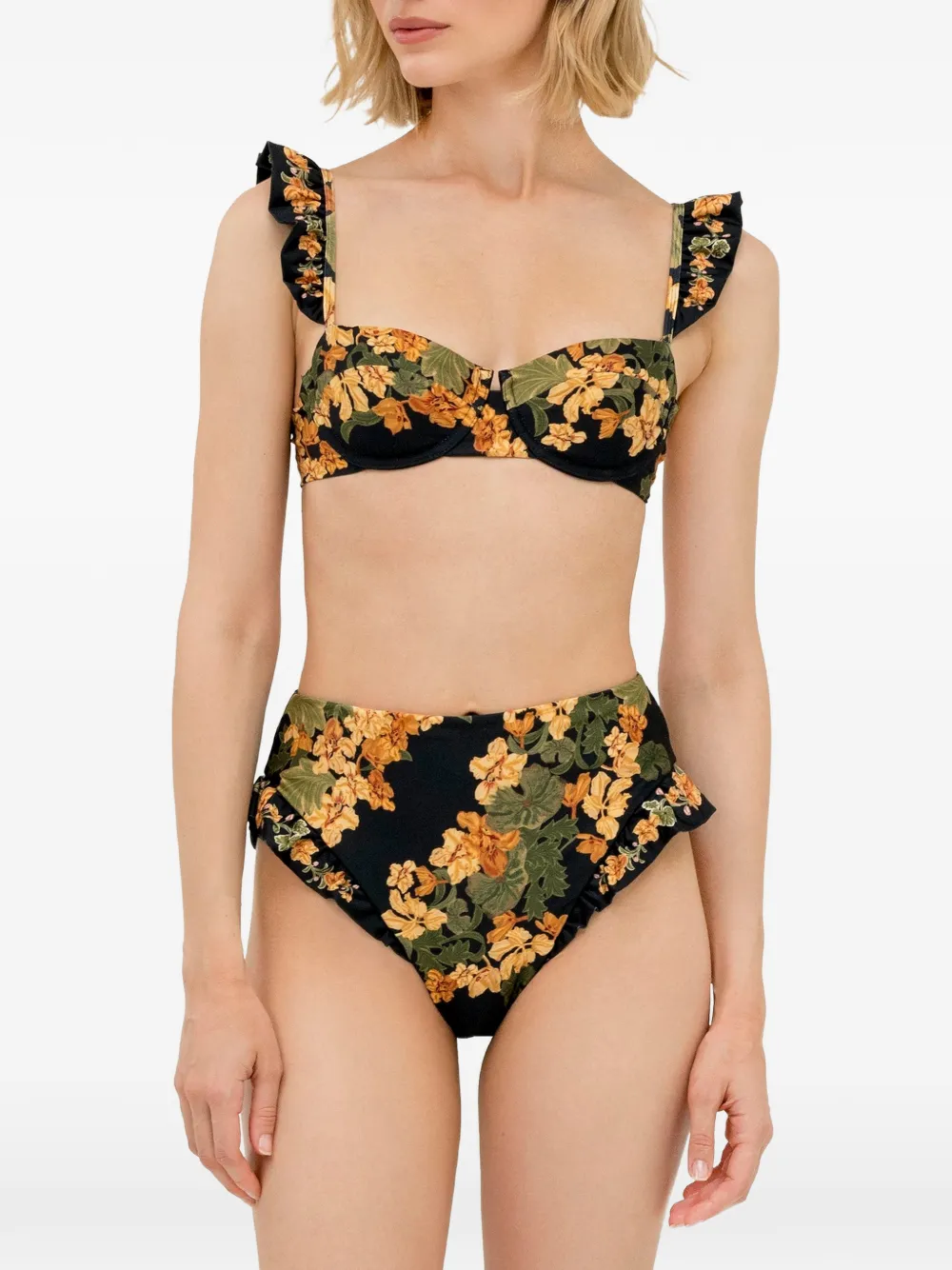 Agua By Agua Bendita Kiwi Cordillera bikinitop Zwart
