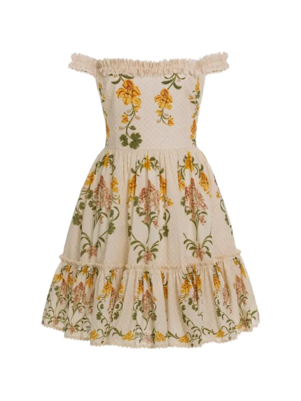 Agua by Agua Bendita Boreal Cordillera Mini Dress in Neutrals